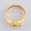 Anillo Cruz Diamantado 5.9 g / T9 Dos Oros Amarillo Blanco 18K