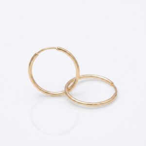 Candongas lisas 0.55gr / Largo 1.2cm / Oro Amarillo 18k