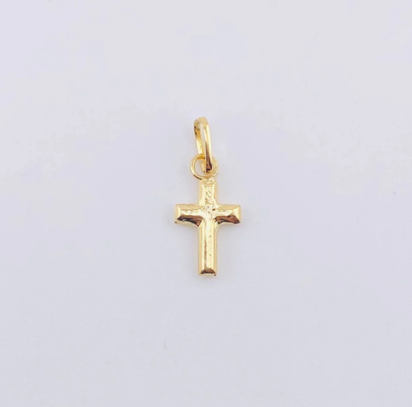 Dije Cruz Lisa 0.15 g / 1.4 cm Oro Amarillo 18K