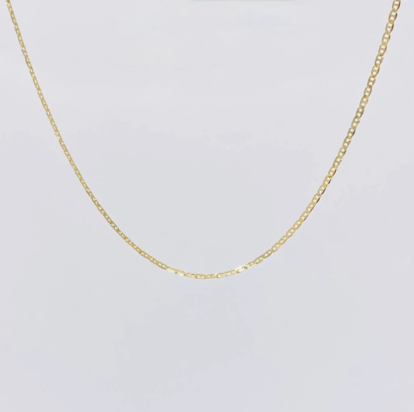 14 Cadena Escalera Plana 1.75 g / 45 cm / 1.4 mm Oro Amarillo 18K