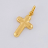 3 Dije Cruz Mate 1.15 g / 2.5 cm Oro Amarillo 18K