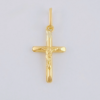 51 Dije Cruz Cristo Puntas Planas 0.35 g / 2 cm Oro Amarillo 18K