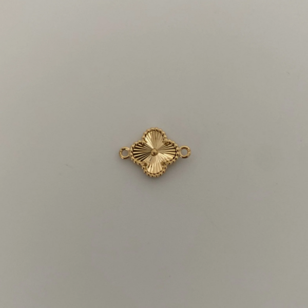 Herraje trebol diamantado Oro amarillo 18k 0,85 Gr / 1 Cm