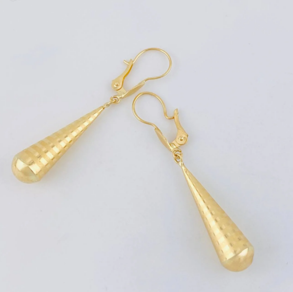 Candongas Lagrima 1.15gr,.,. Candongas Lagrima 1.15 g / 4 cm Oro Amarillo 18K