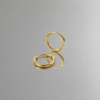 Candongas Aro Liso 0.35 g / 0.9 cm Oro Amarillo 18K