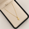 Cadena It set con dije de cruz infladol Oro amarillo 18k 1,25 Gr / 0,2 mm / 50 Cm
