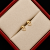 Topos Corazón Silueta Casting Blanco Oro amarillo 18k 0,6 Gr / 5,2 mm