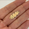 Herraje placa nube con virgen milagrosa Oro amarillo 18k 0,3 Gr / 2,1 Cm