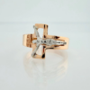 Screenshot_113 Anillo Cruz Cristo 3.35gr / T7 3/4 / Dos Oros Rosa Blanco 18K