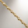 Pulso Roll-On Burbujas 5.95gr / 18cm / 4.6mm Circones Blancos Oro Amarillo 18K