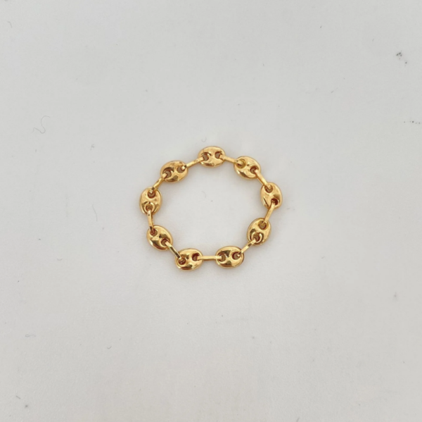 Anillo gc Oro amarillo 18k / Talla 6 1/4 / 0,7 Gr