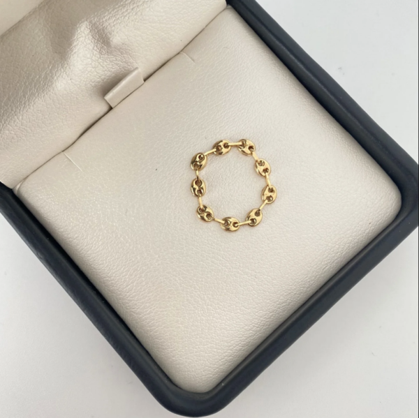 Anillo gc Oro amarillo 18k / Talla 6 1/4 / 0,7 Gr