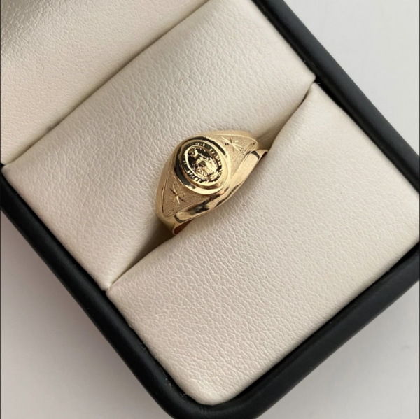 Screenshot_25 Anillo virgen milagrosa con diamantado Oro amarillo 18k / Talla 5 3/4 / 1,7 Gr