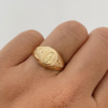Screenshot_26 Anillo virgen milagrosa con diamantado Oro amarillo 18k / Talla 5 3/4 / 1,7 Gr