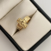 Anillo cruz con cristo Oro amarillo 18k / Talla 6 / 2,8 Gr