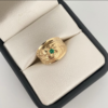 Screenshot_47 Anillo flor circon verde curvas Oro amarillo 18k / Talla 5 3/4 / 1,95 Gr