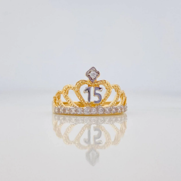 Screenshot_50 Anillo Corona 15S 3.45 g / T7 1/2 Dos Oros Amarillo Blanco 18K