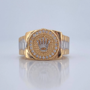 Screenshot_56 Anillo Correa Corona 8.4gr / T10 1/2 / Dos Oros Amarillo Blanco 18K