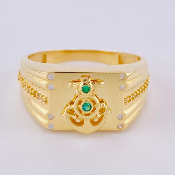 Anillo Ancla Destellos 5.6 g / T10 Oro Amarillo 18K