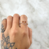 Anillo Corazón Silueta 1.5gr / T6 3/4 / Circones Blancos Lila Oro Amarillo 18K