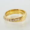 Anillo Argolla Curvas Sobre Puestas Diamantes 33pts 4.3gr / T5 1/4 / Oro Amarillo 18K