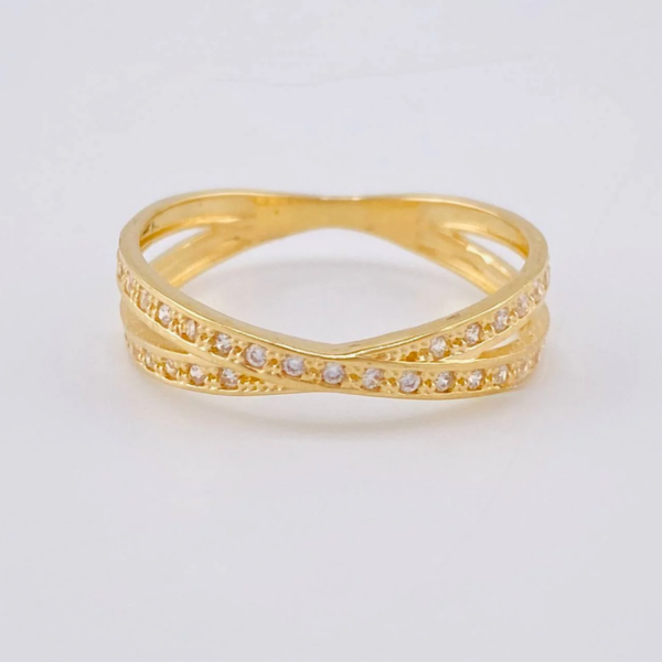 Compartir Anillo Entrelazado 2.11 g / T7 Oro Amarillo 18K