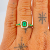 Screenshot_85 Anillo Halo Esmeralda 58 Pts Diamantes 09 Pts 3.5gr / T7 / Dos Oros Amarillo Blanco 18K