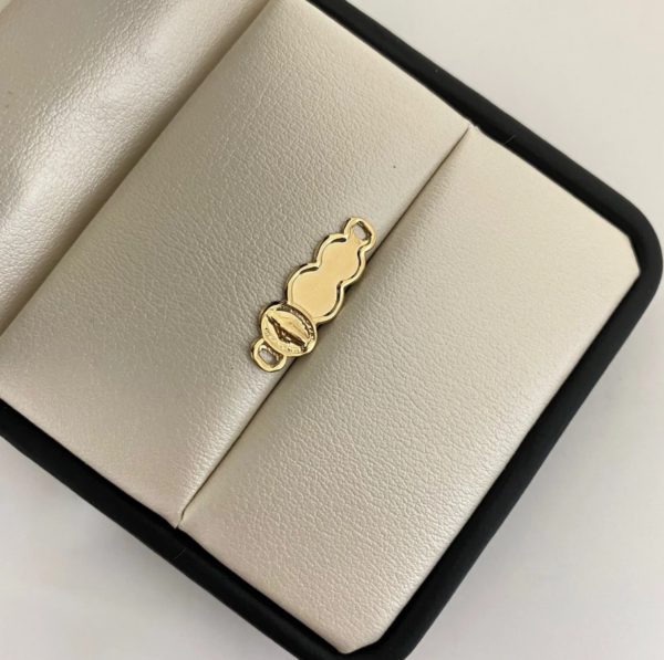 Herraje placa nube con virgen milagrosa Oro amarillo 18k 0,3 Gr / 2,1 Cm