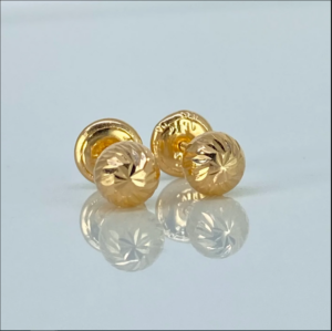 Topos Bolas Diamantadas Oro amarillo 18k 0,6 Gr / 5 mm