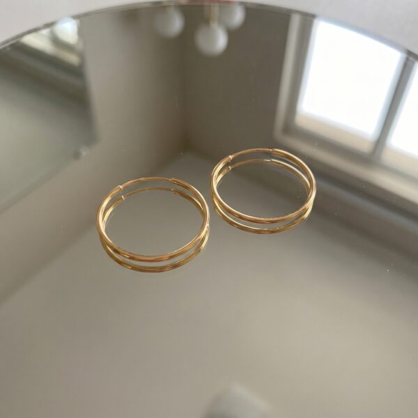 Candonga imperdible lisa Oro amarillo 18k 0,95 Gr / 2,0 Cm
