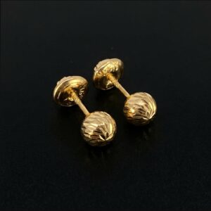 fondo_negro_2K_202606051528 Topos Bolas Diamantadas Oro amarillo 18k 0,6 Gr / 5 mm