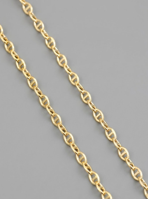 Cadena Escalera 3.3gr / 60cm / 2.5mm  —  Oro Amarillo