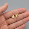 Topos Trebol Diamantado Oro amarillo 18k 0,55 Gr / 5,2 mm